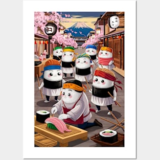 Cute sushi chefs Posters and Art